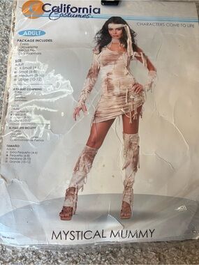 California Costumes Mystical Mummy Mini Dress Costume Small Sexy